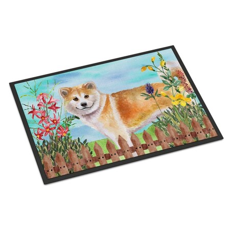 Carolines Treasures Shiba Inu Spring Indoor or Outdoor Mat - 18 x 27 in. CK1240MAT